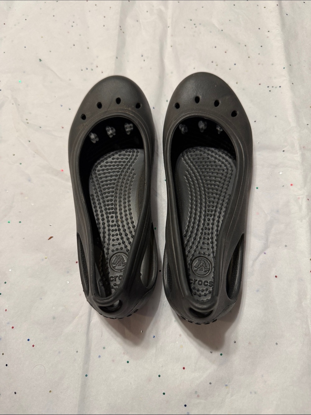 Crocs kids  Black Slip-On Ballet Flats